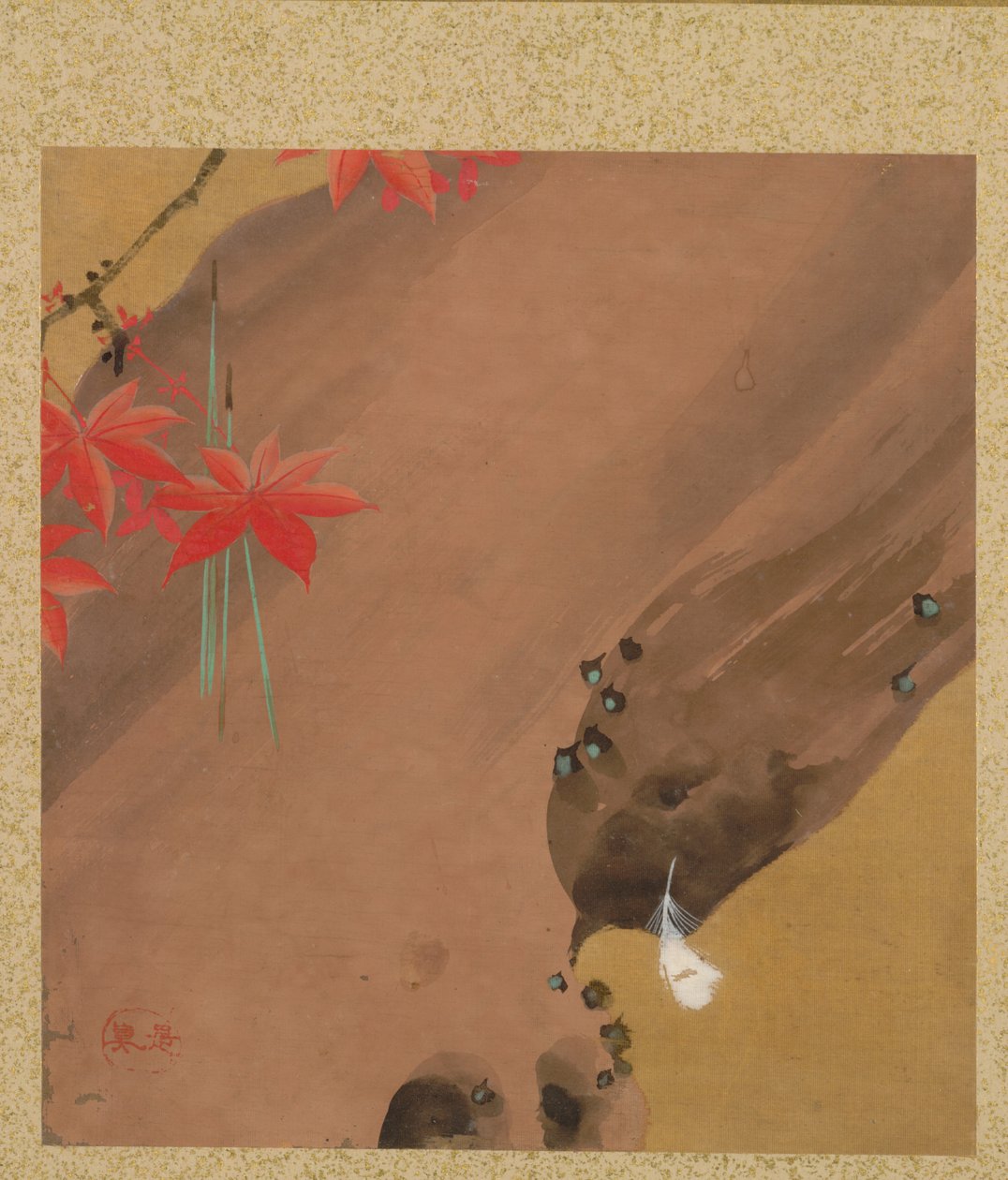 Leaf from Album of Seasonal Themes: Moths, 1847 by Shibata Zeshin