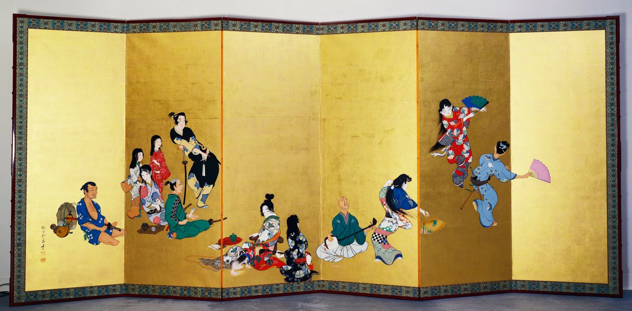 The Four Elegant Pastimes - Music, the Game of Go by Shibata Zeshin