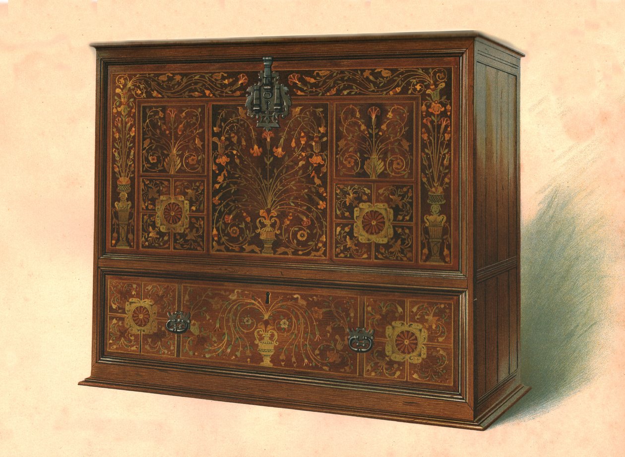 Cabinet Inlaid with Marquetry, 1904 by Shirley Charles Llewellyn Slocombe