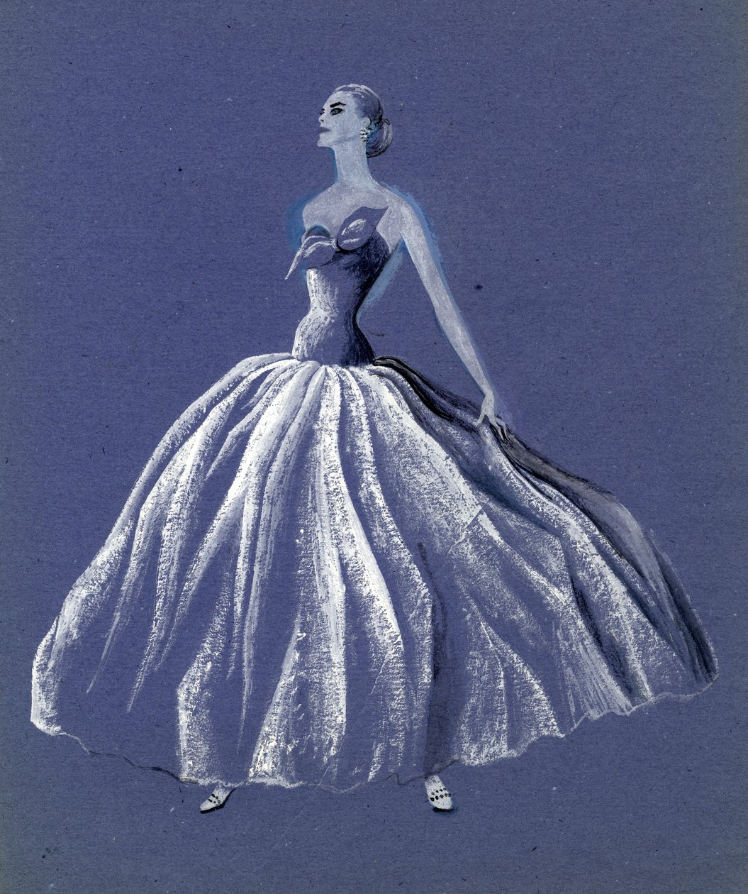 Woman in Strapless Ballgown by Shirley Markham