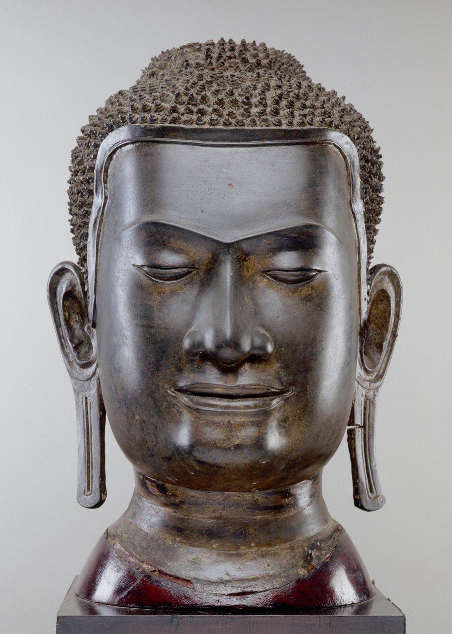 Buddha Head, Ayutthaya Culture, U Thong Style by Siamese School