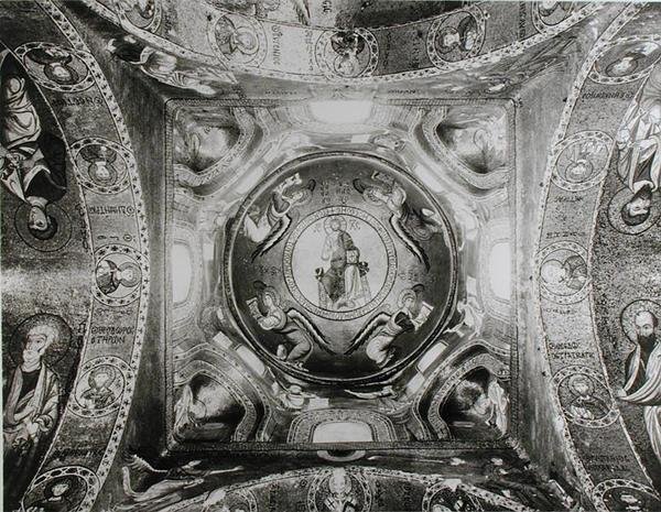 Detail of the Cupola with the Christ Pantocrator in the Centre by Sicilian School