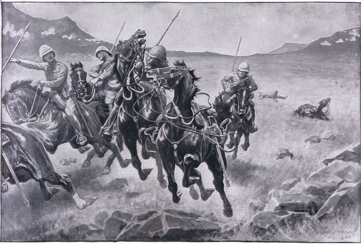 Running the gauntlet: a lancer patrol under crossfire by Sidney Paget