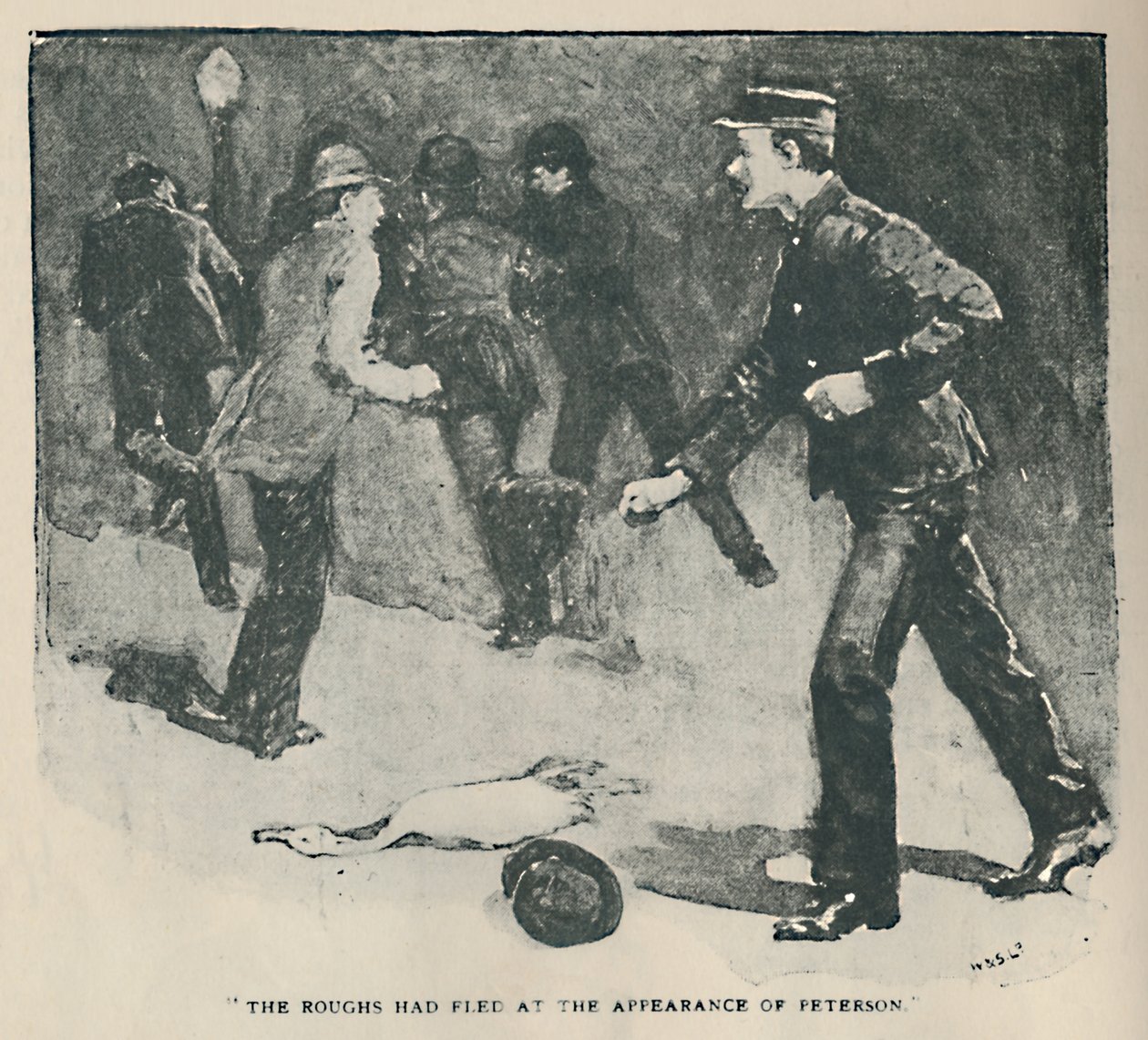 The Roughs Had Fled at the Appearance of Peterson by Sidney Paget