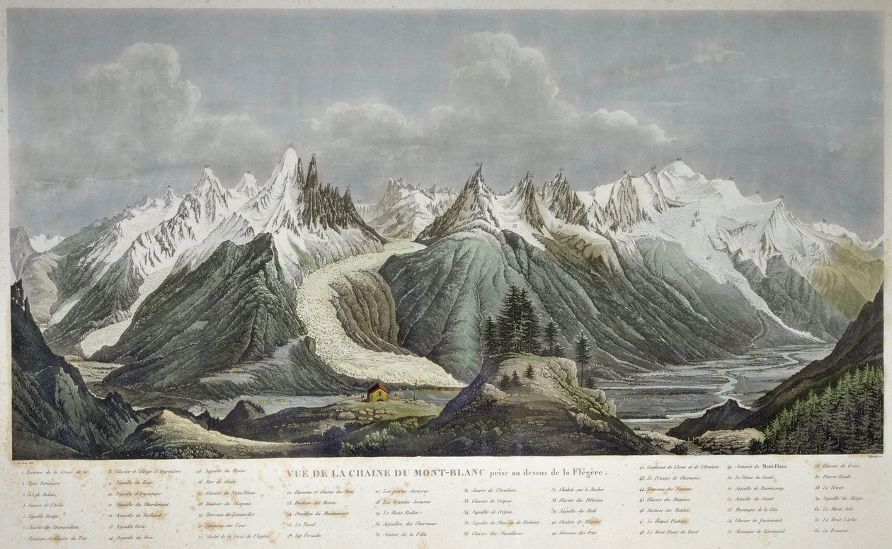 View of the Mont Blanc massif by Sigismond Himely