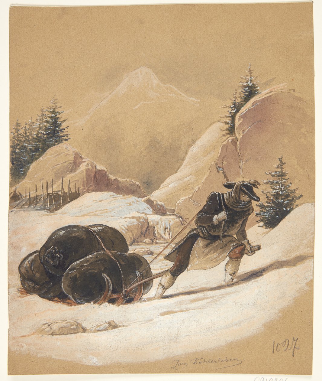 Man with Sledge by Sigmund Ferdinand Ritter von Perger