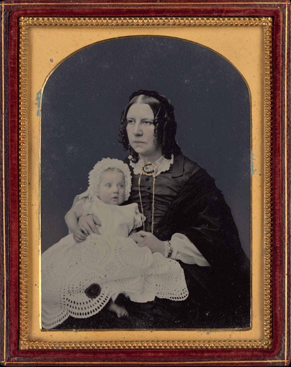 Portrait of a Woman and Baby, c. 1855 by Silas Eastham