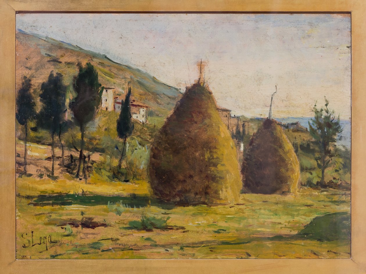 Haystacks in the Sun, c.1890 by Silvestro Lega