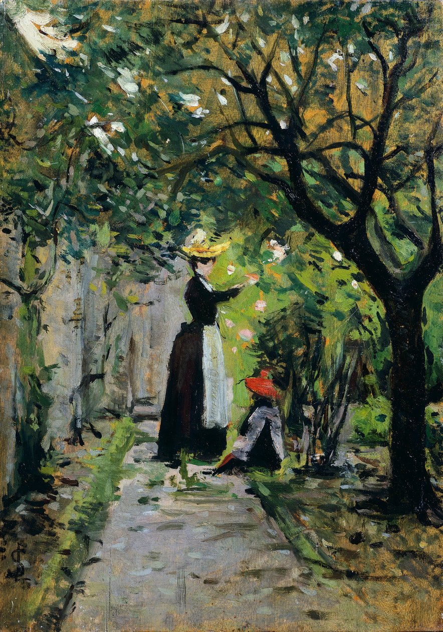 In Rose Garden by Silvestro Lega