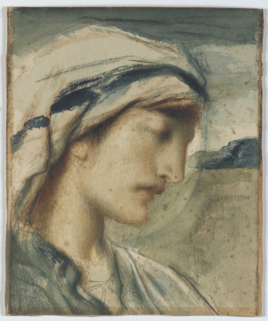 Figure with Head Scarf by Simeon Solomon