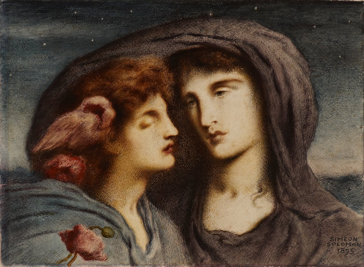 Night Looking Upon Sleep Her Beloved Child (II) by Simeon Solomon