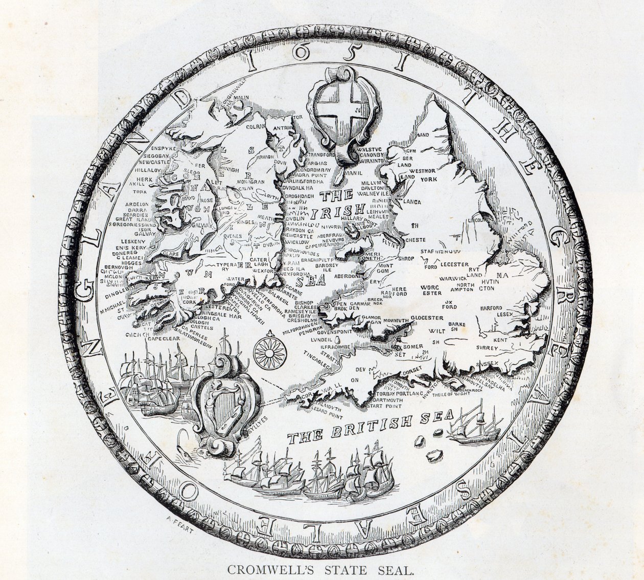 Great Seal of England during the Commonwealth, 1651 by Simon Thomas