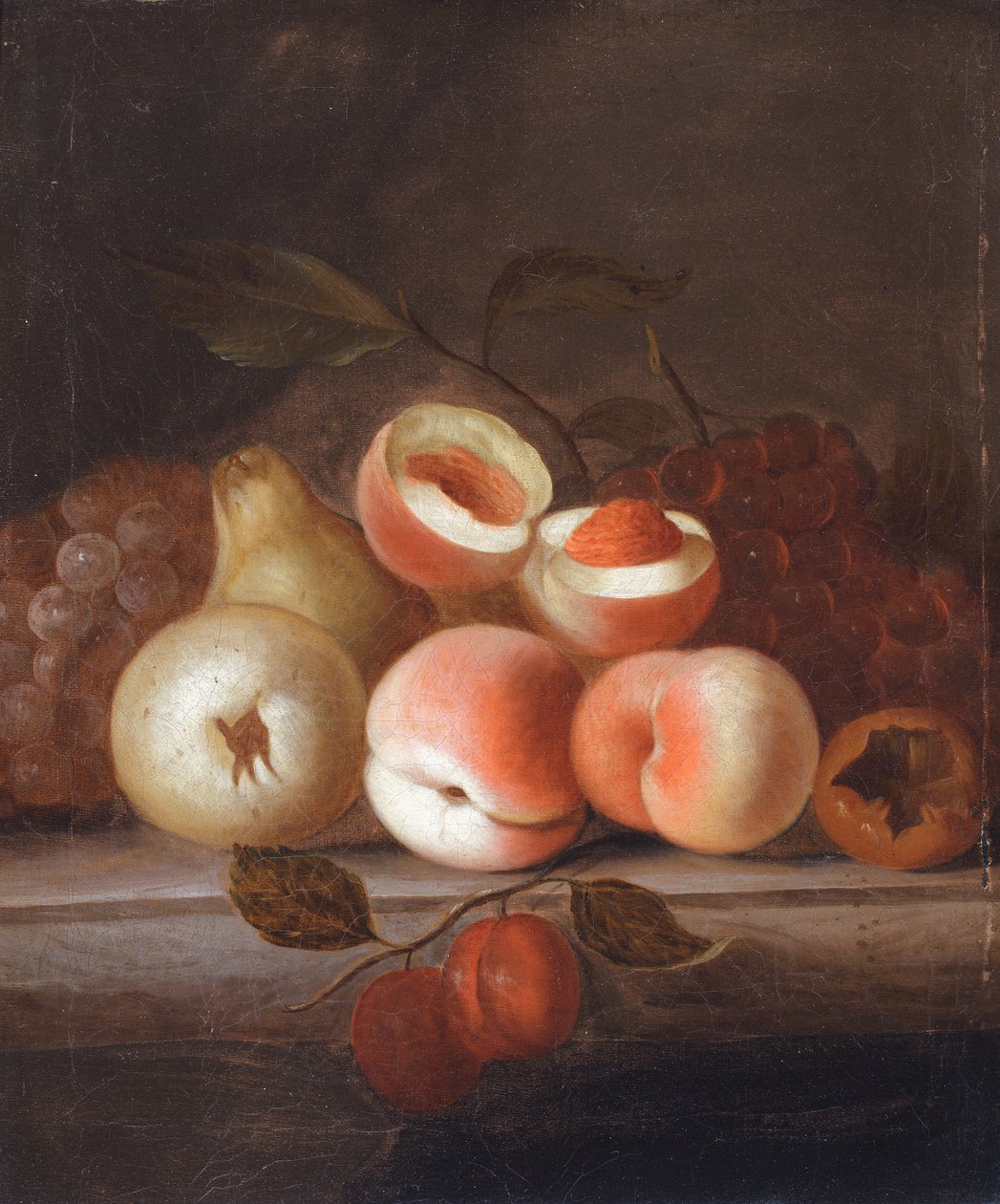A Still Life of Peaches and Other Fruit by Simon (circle of) Verelst