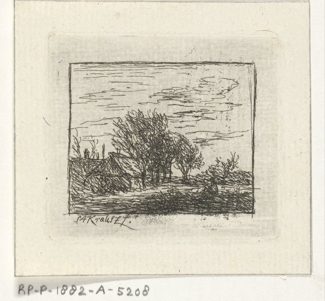 Landscape with Houses and Trees by Simon Andreas Krausz
