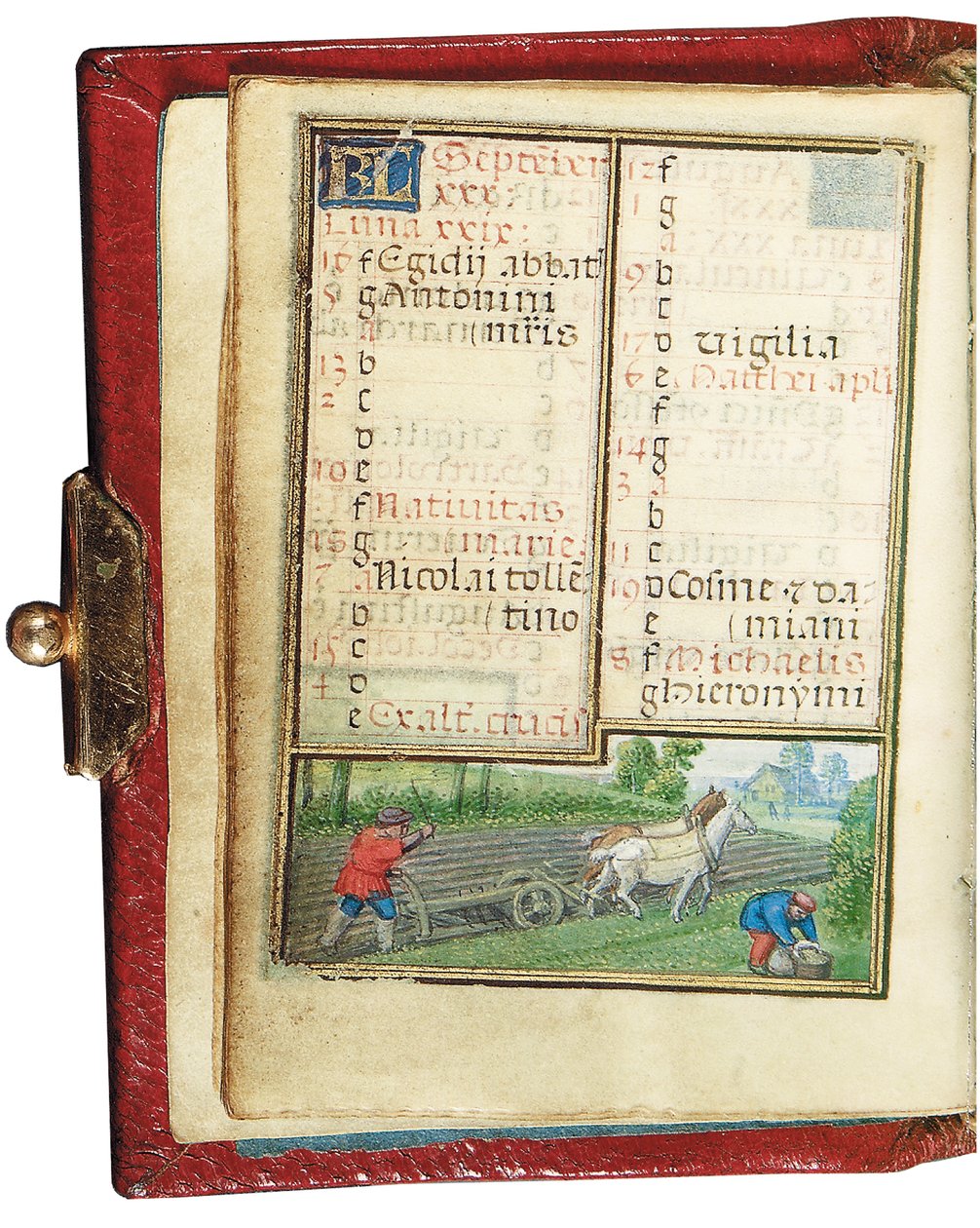 Folio from a miniature Book of Hours, use of Rome, Bruges, 1530-35 by Simon Bening