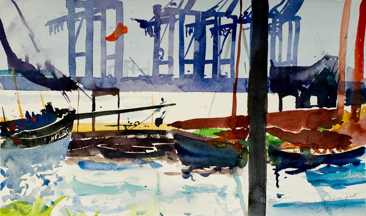 Hamburg, container port, 2009 by Simon Fletcher