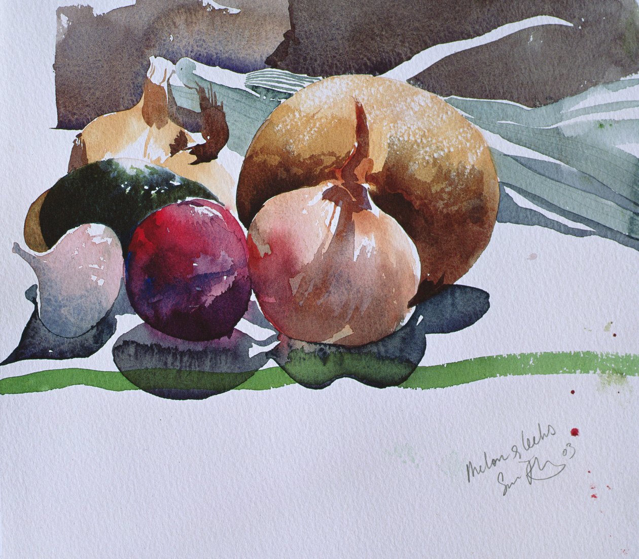 Melon and Leeks, 2003 by Simon Fletcher