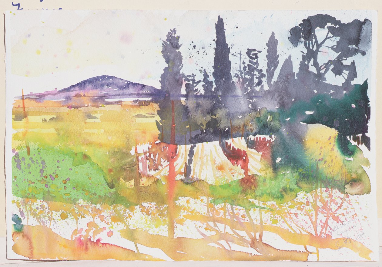 Sete, Seen from Loupian, 2004 by Simon Fletcher