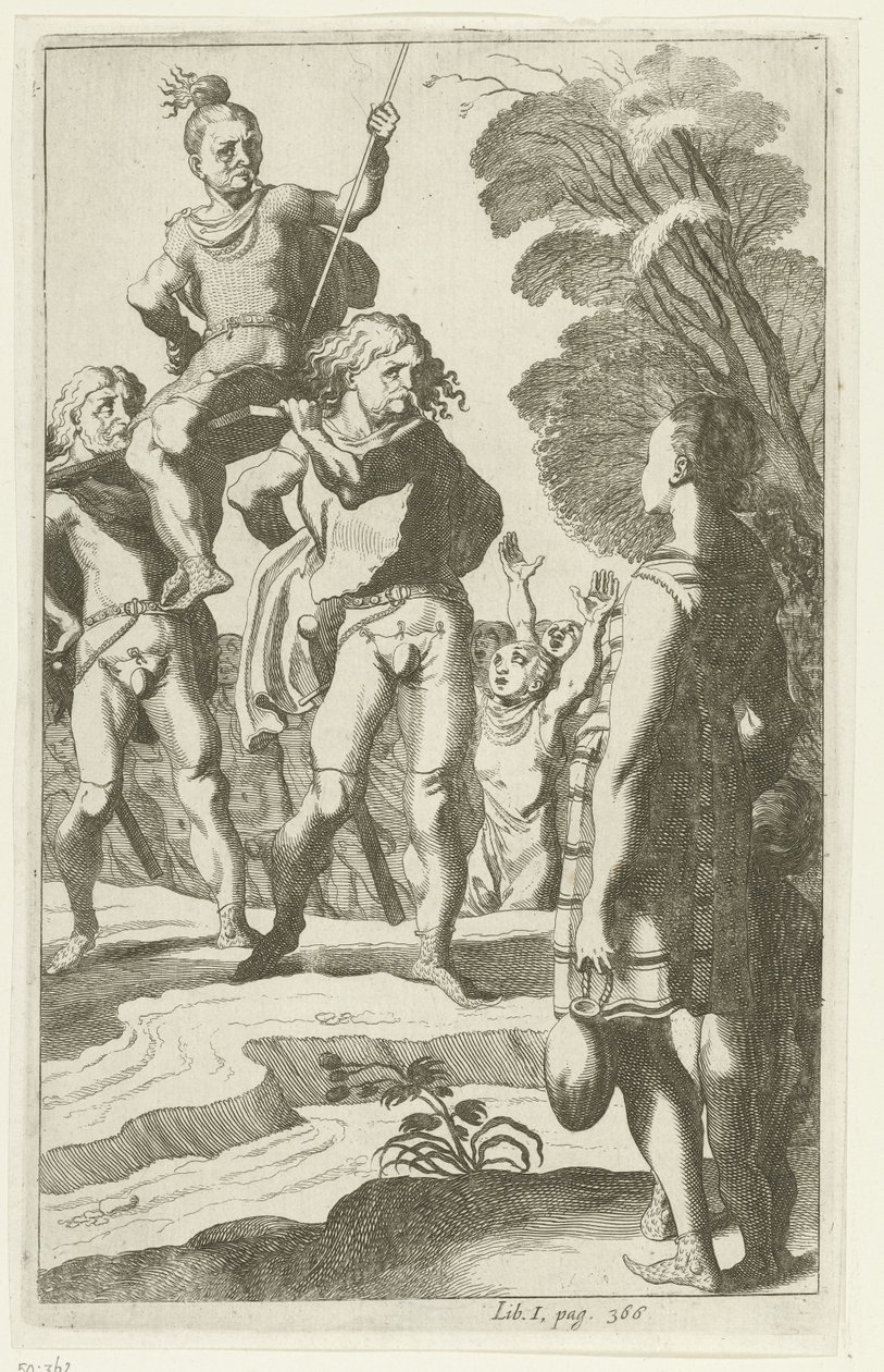 Brinio Raised on a Shield by Simon Frisius