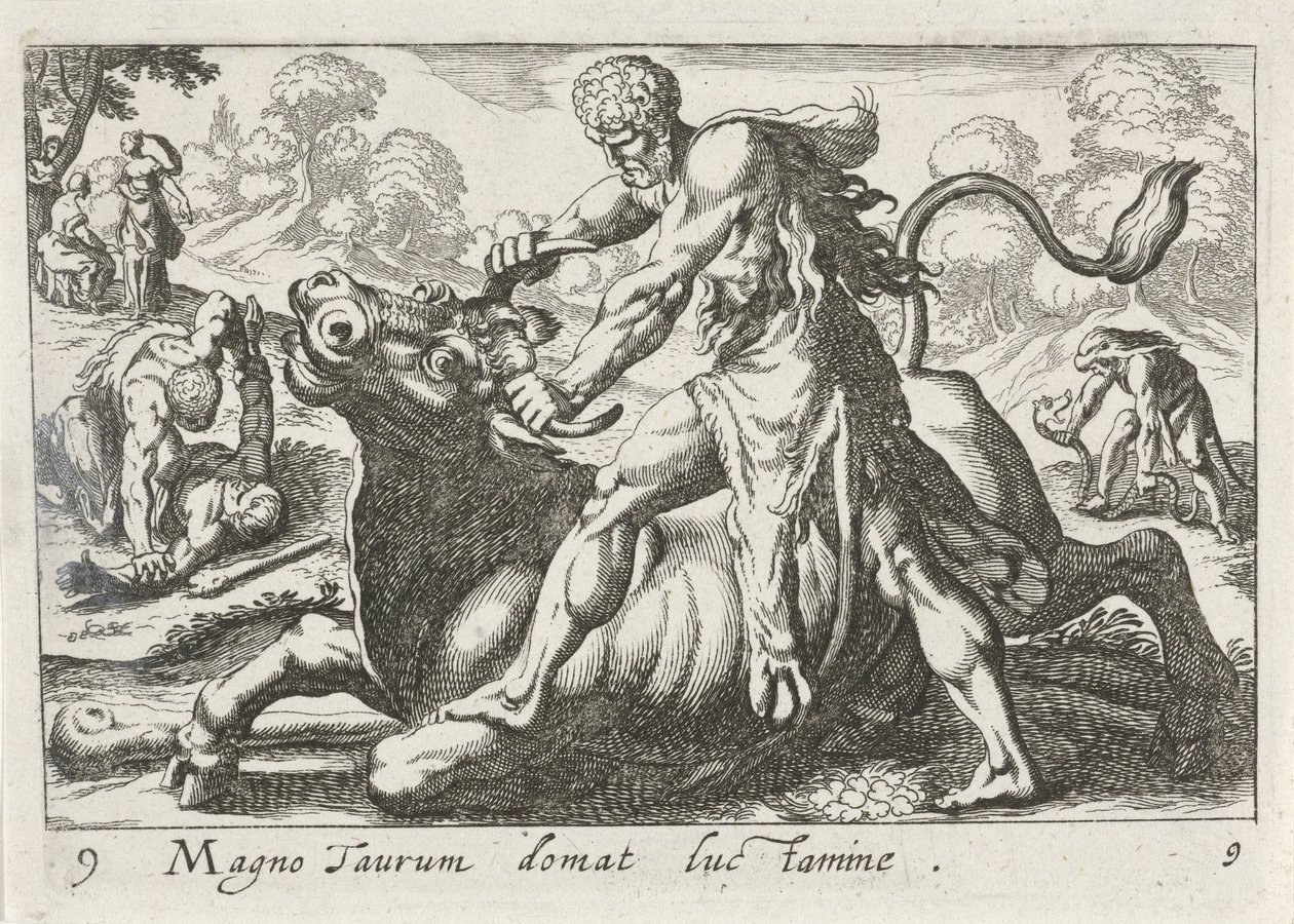 Hercules Fighting Achelous by Simon Frisius