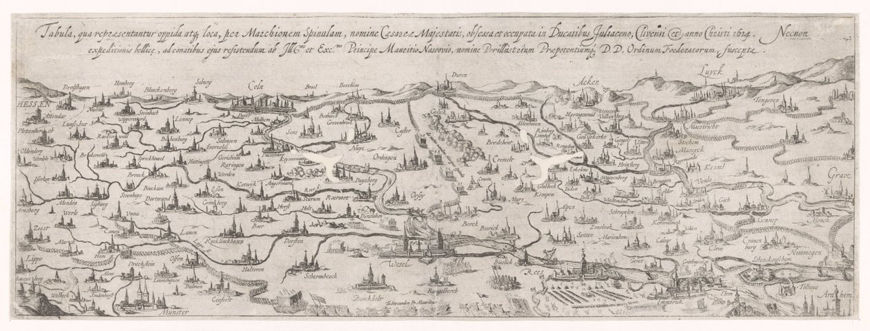 Map of the Duchy of Jülich, 1614 by Simon Frisius