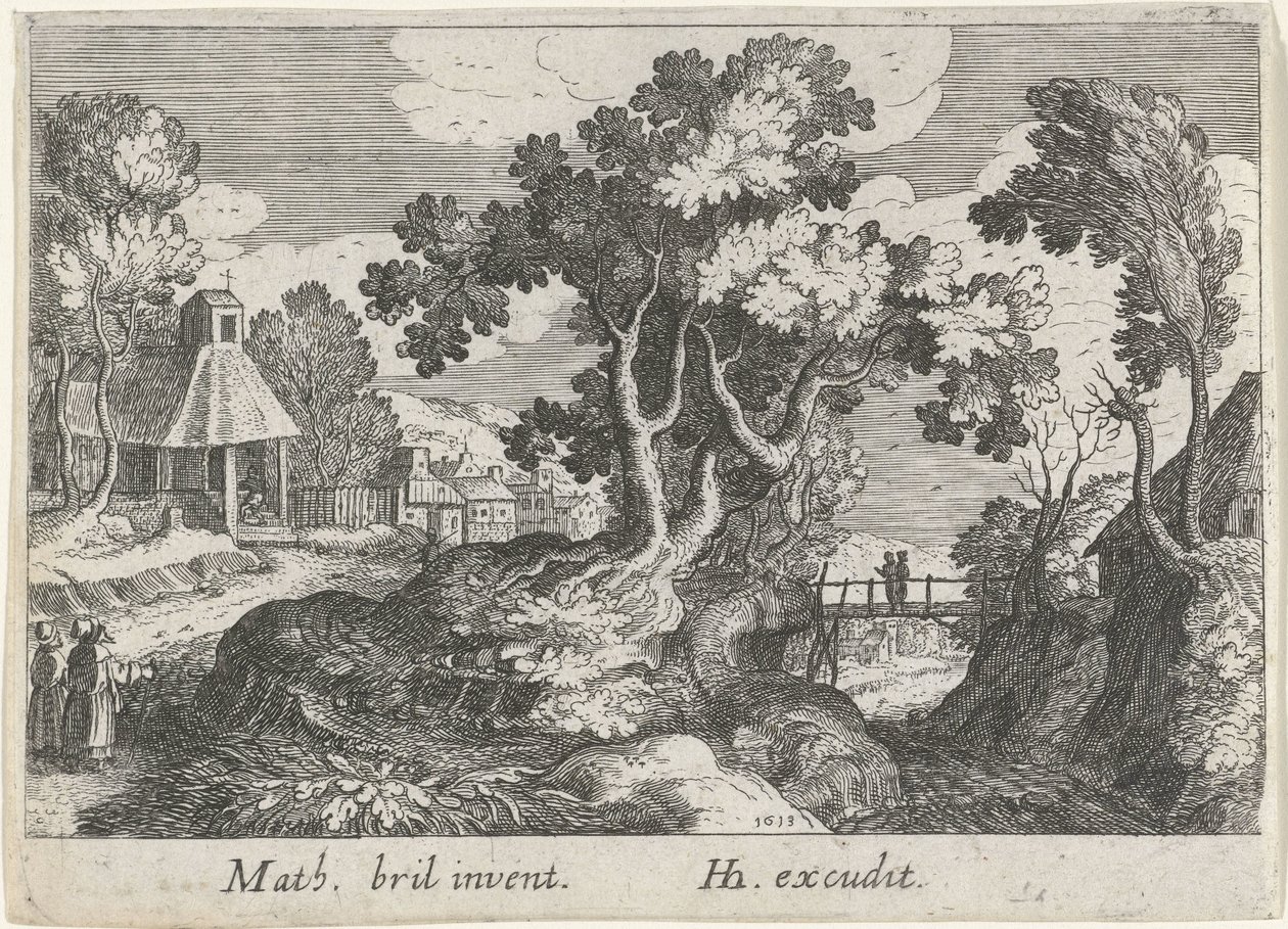 Landscape with a Tree by Simon Frisius