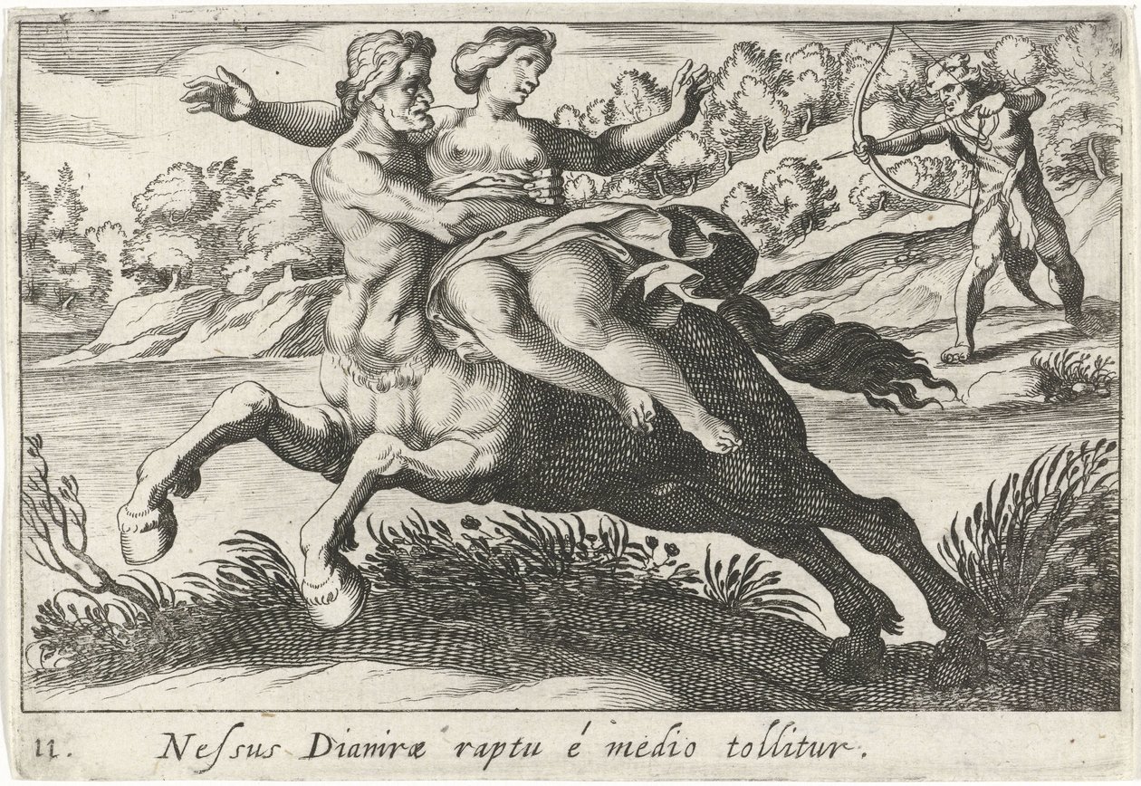 Nessus Attempts to Abduct Deianira by Simon Frisius