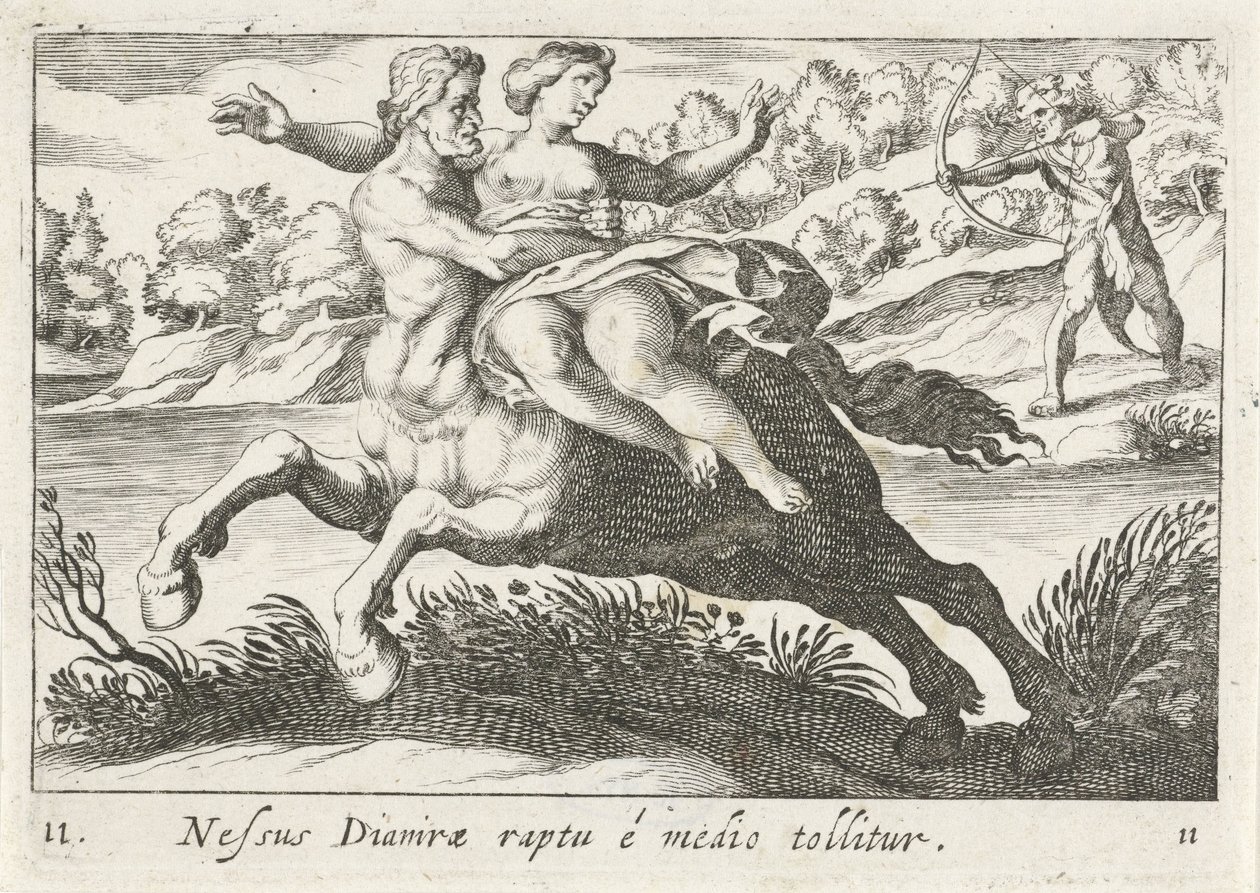 Nessus Attempts to Abduct Deianira by Simon Frisius