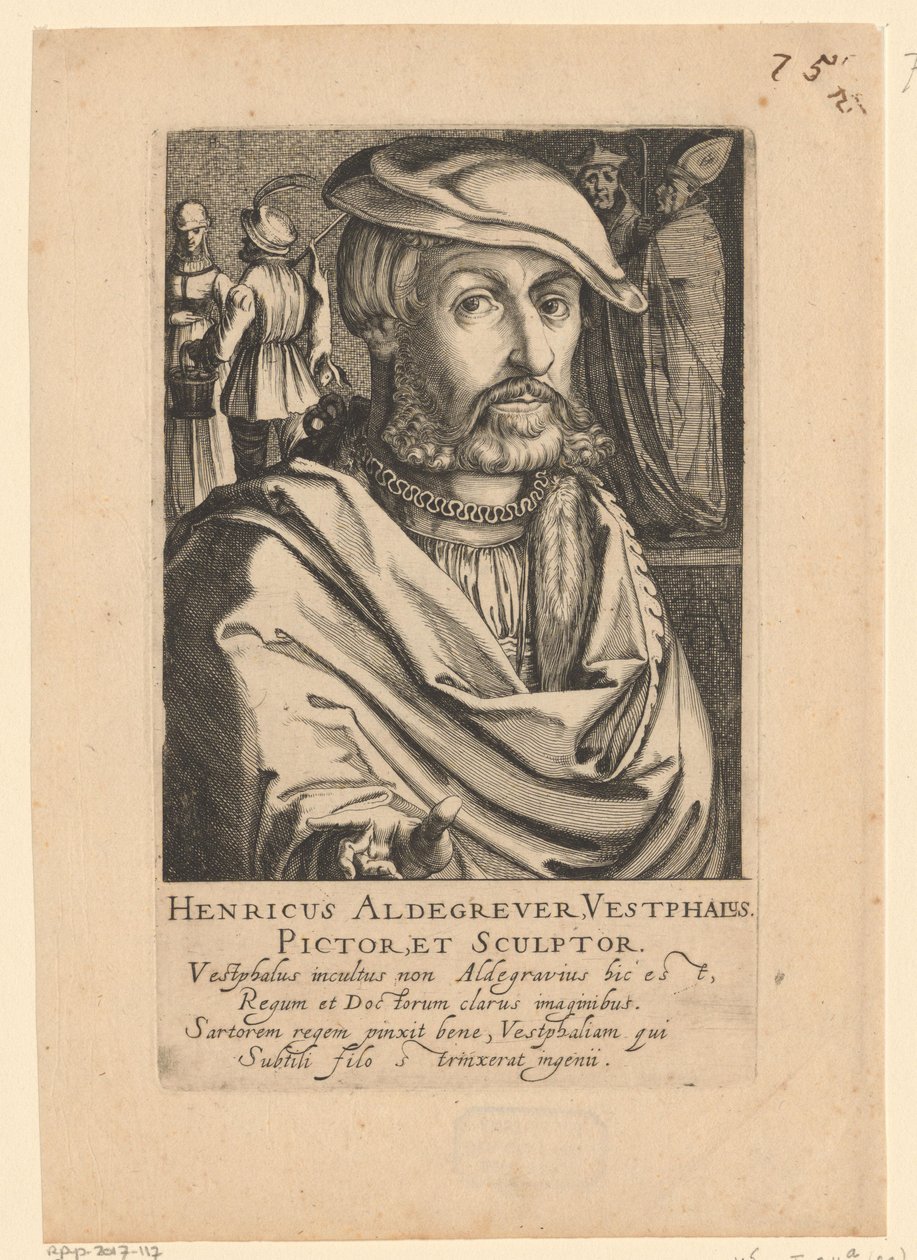 Portrait of Heinrich Aldegrever by Simon Frisius