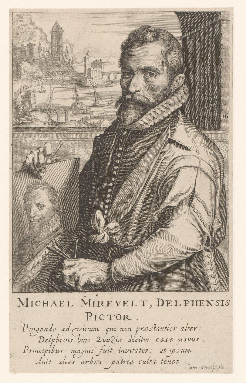 Portrait of Michiel Mierevelt by Simon Frisius