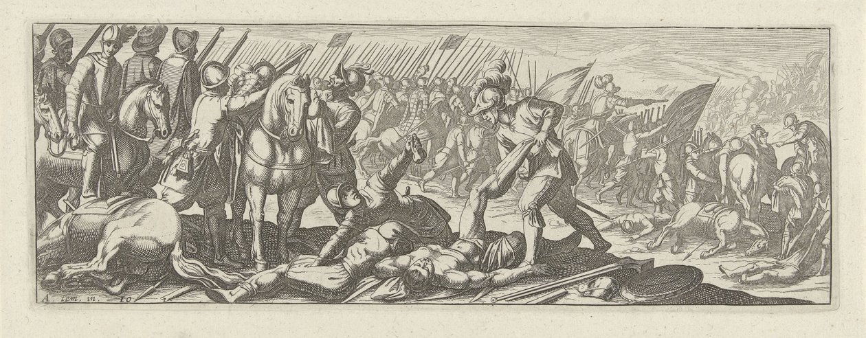 Soldiers Robbing Corpses on the Battlefield, Cavalry (series title) by Simon Frisius