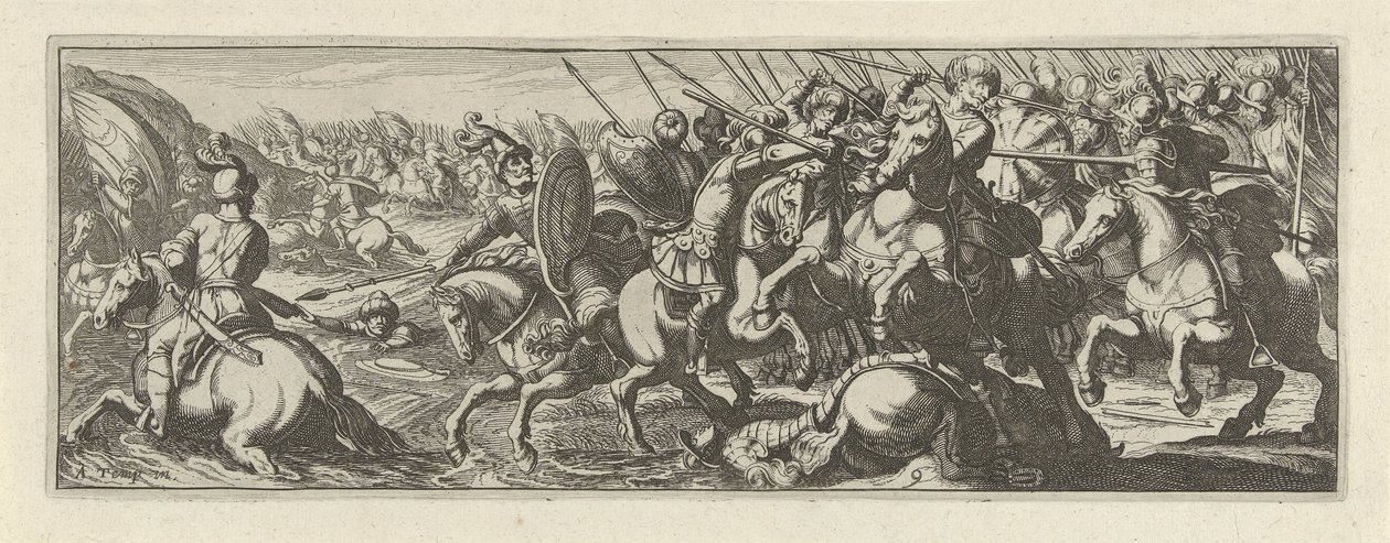 Battle at a River, Cavalry (series title) by Simon Frisius