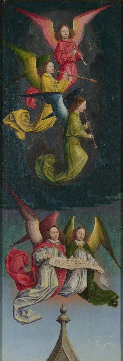 A Choir of Angels from the St Bertin Altarpiece, ca 1459 by Simon Marmion