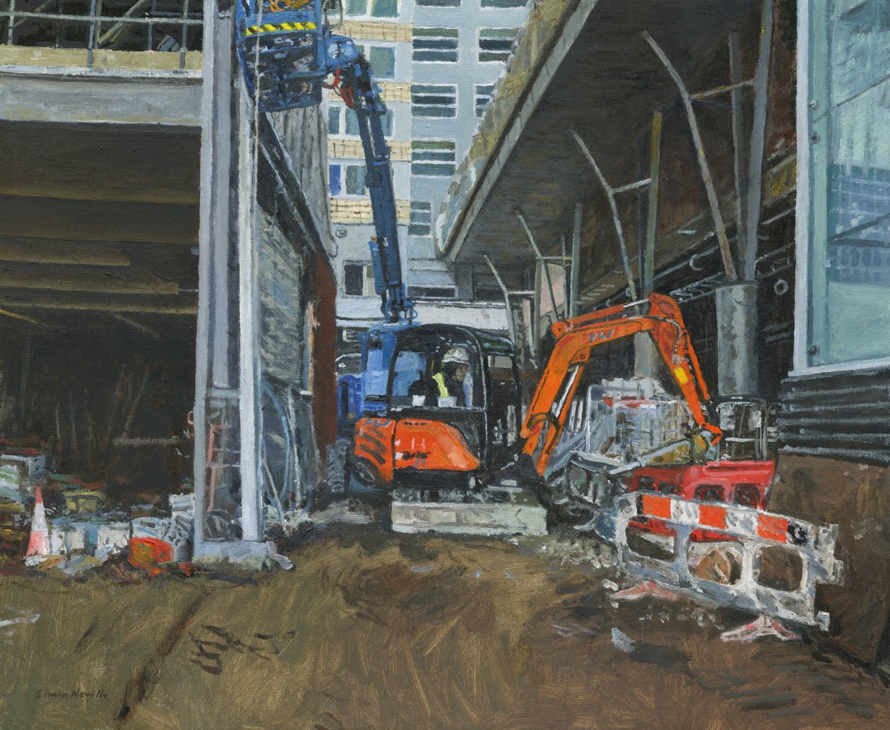 Construction Site, Wandsworth by Simon Neville