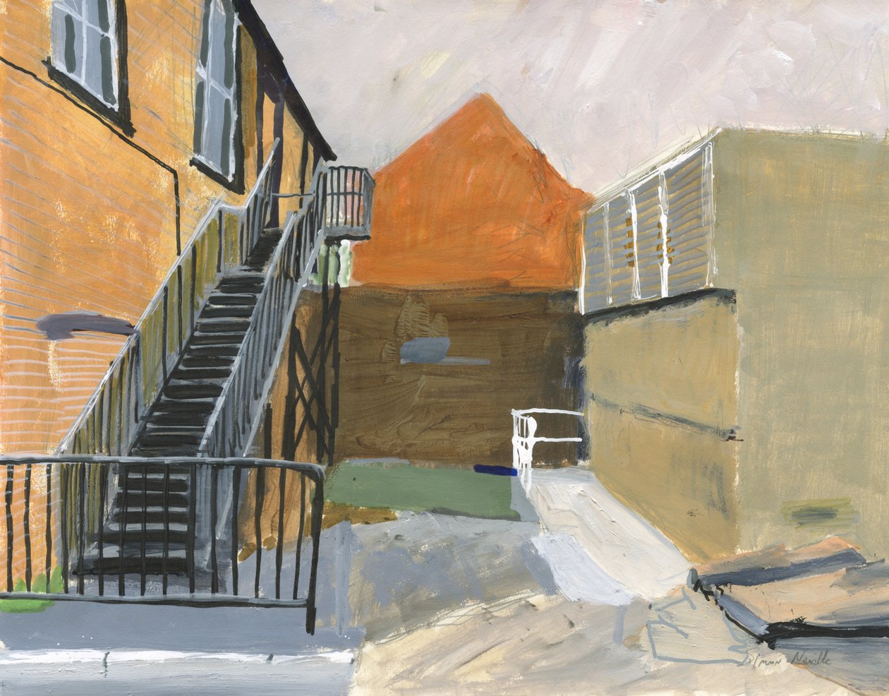 Small Courtyard, Wandsworth, 2025 by Simon Neville