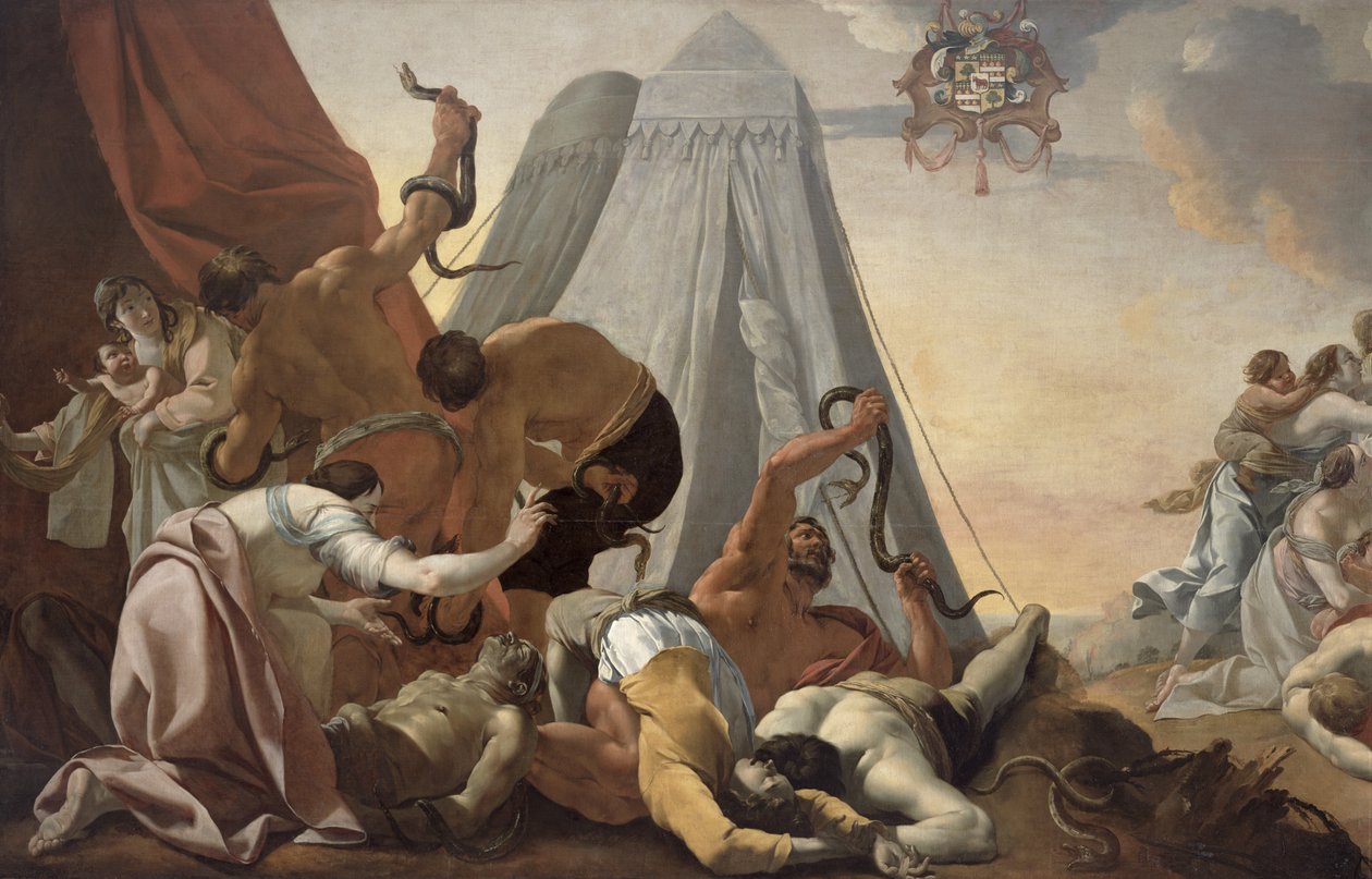 Israelites Looking at the Bronze Serpent by Simon Vouet