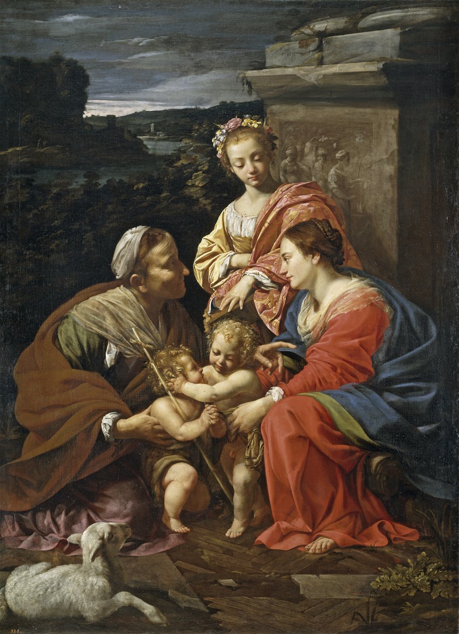 Virgin and Child with John the Baptist as a Boy, Saint Elizabeth and Saint Catherine by Simon Vouet