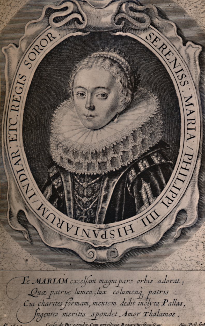 Maria Anna, Queen of Bohemia and Hungary by Simon de Passe