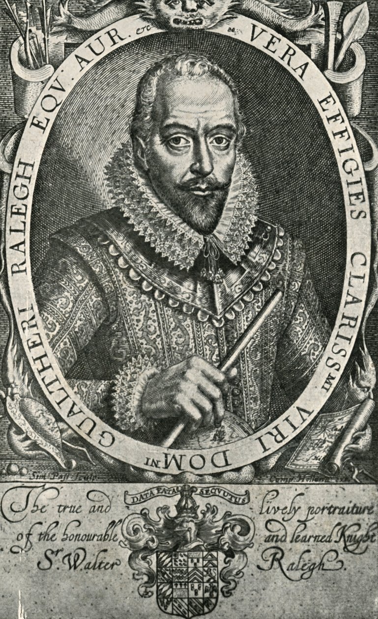 Sir Walter Raleigh, 1906 by Simon de Passe