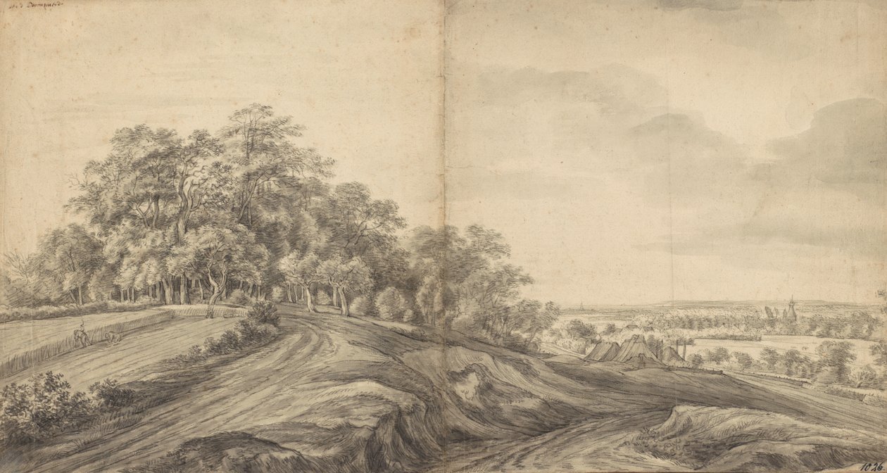 Panorama of Boersberg with Doorwerth Castle in the Distance by Simon de Vlieger