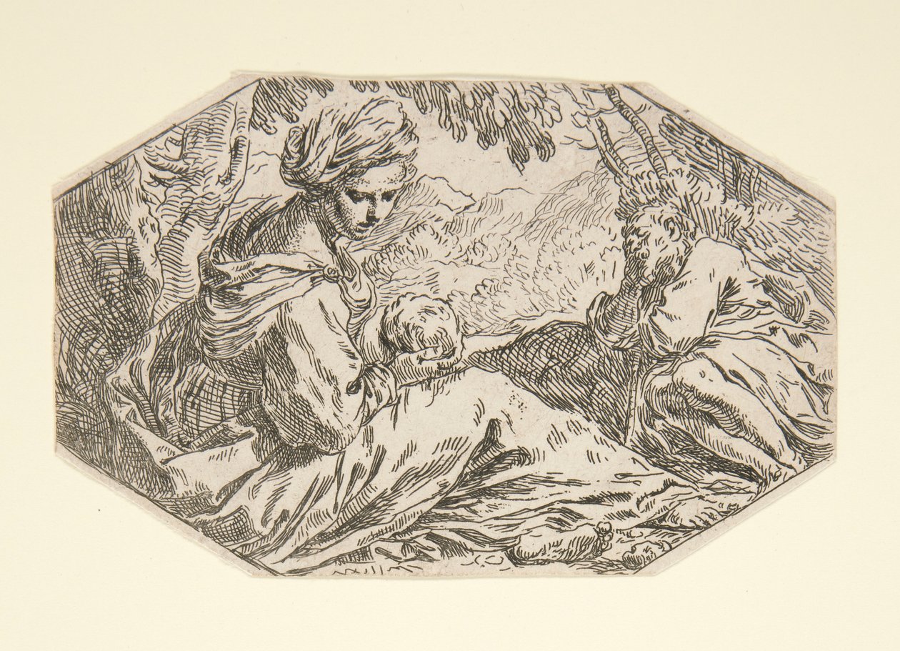 Rest on the Flight into Egypt by Simone Cantarini