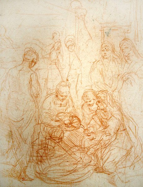 The Birth of the Virgin by Simone Cantarini