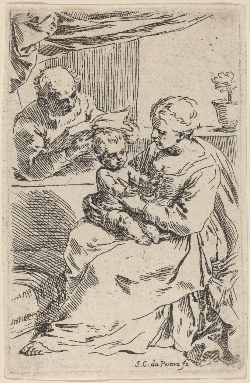 The Holy Family by Simone Cantarini