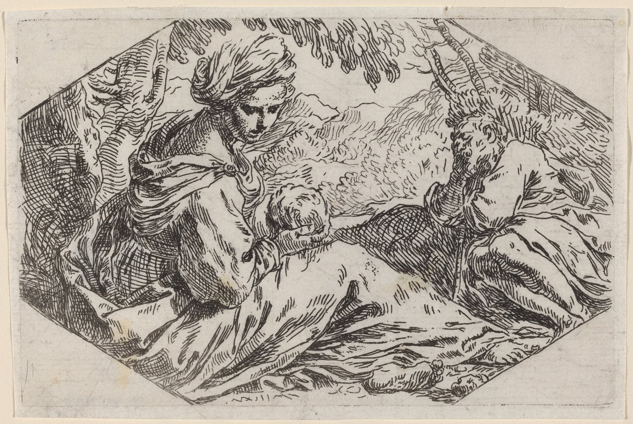 The Rest on the Flight into Egypt by Simone Cantarini