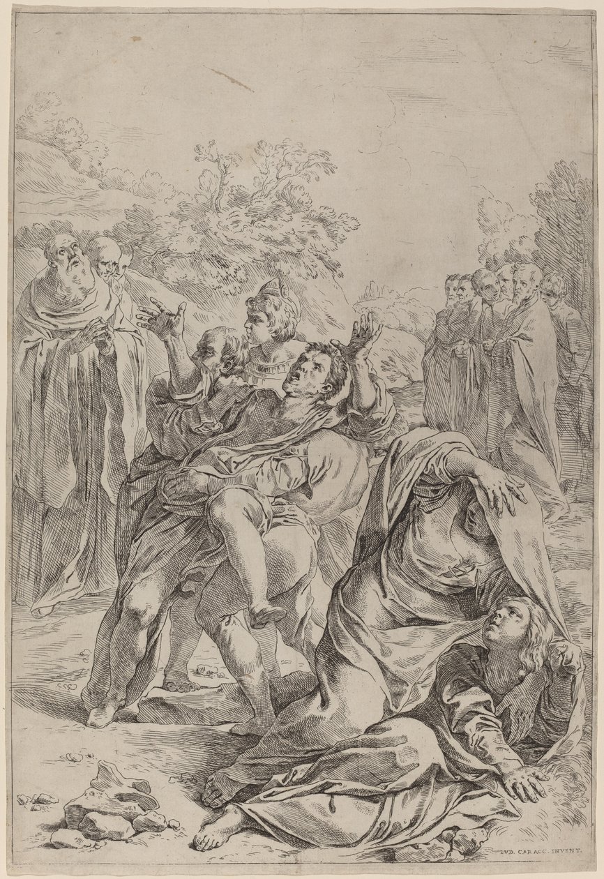 Saint Benedict Healing the Possessed by Simone Cantarini after Lodovico Carracci