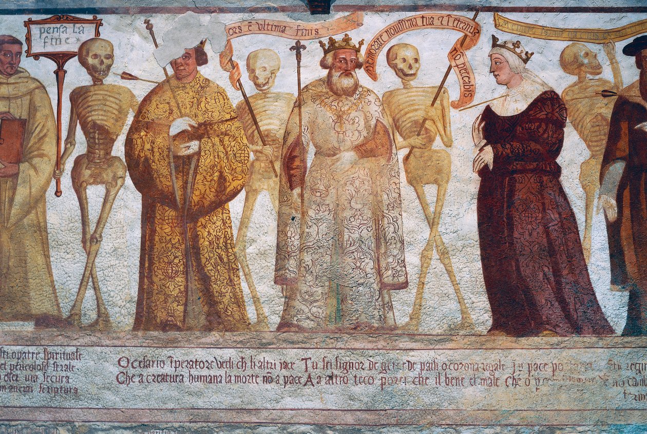Death with the Emperor, the King and the Queen (detail) by Simone II Baschenis