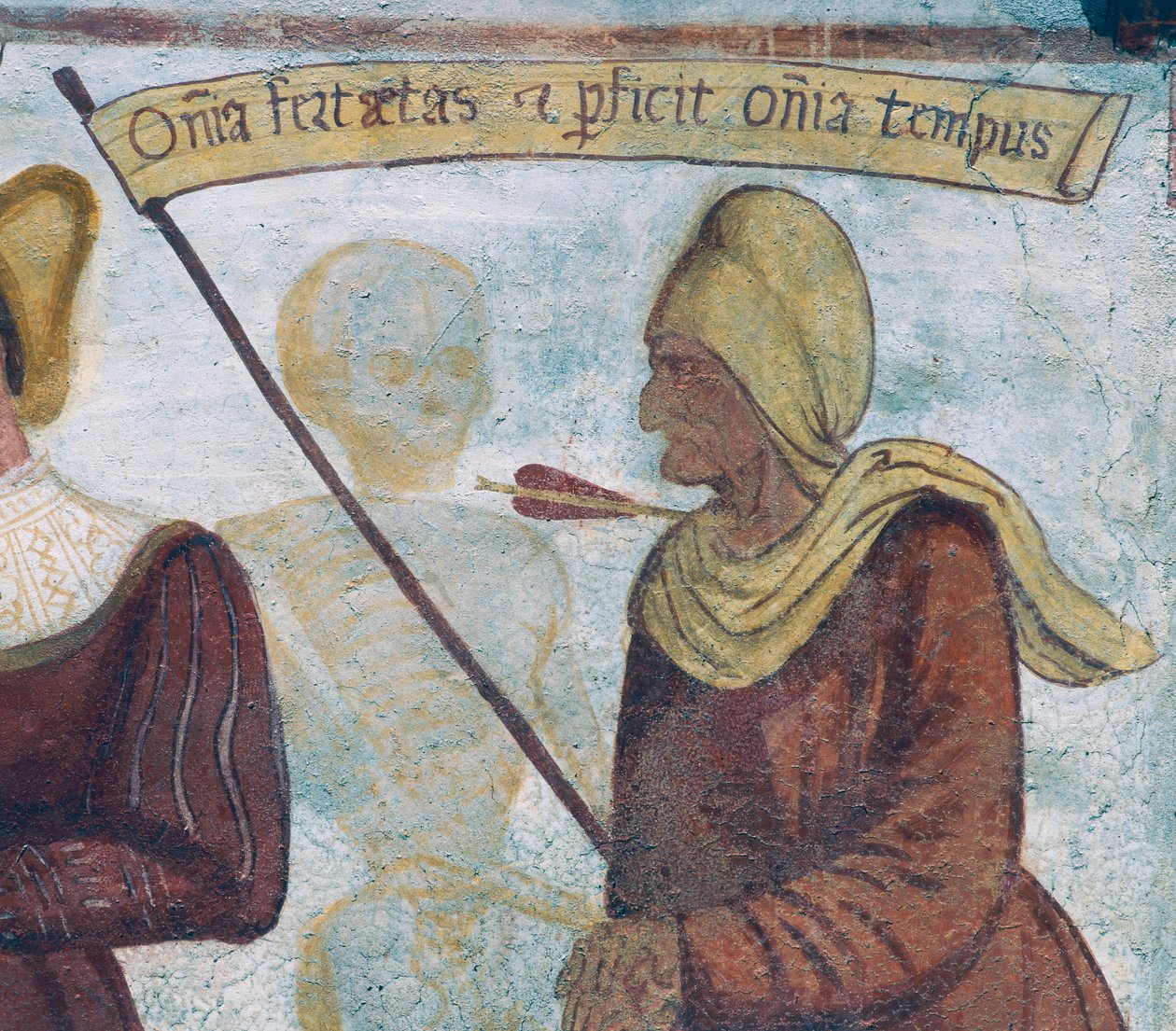 Death with the old woman (detail) by Simone II Baschenis
