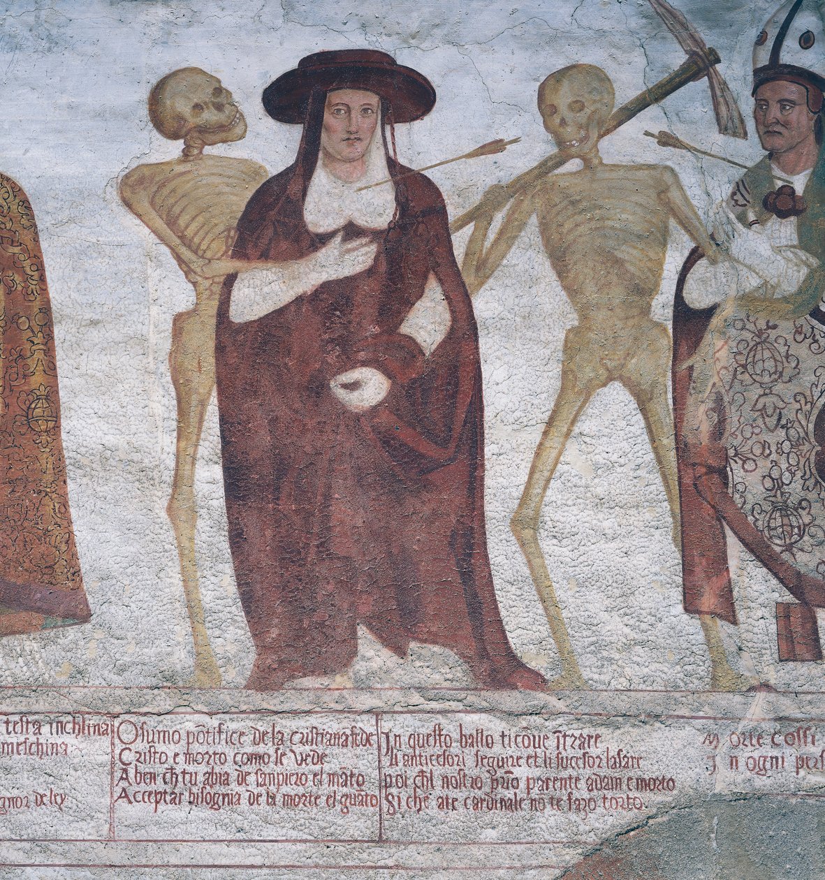 The Cardinal and Death (detail) by Simone II Baschenis