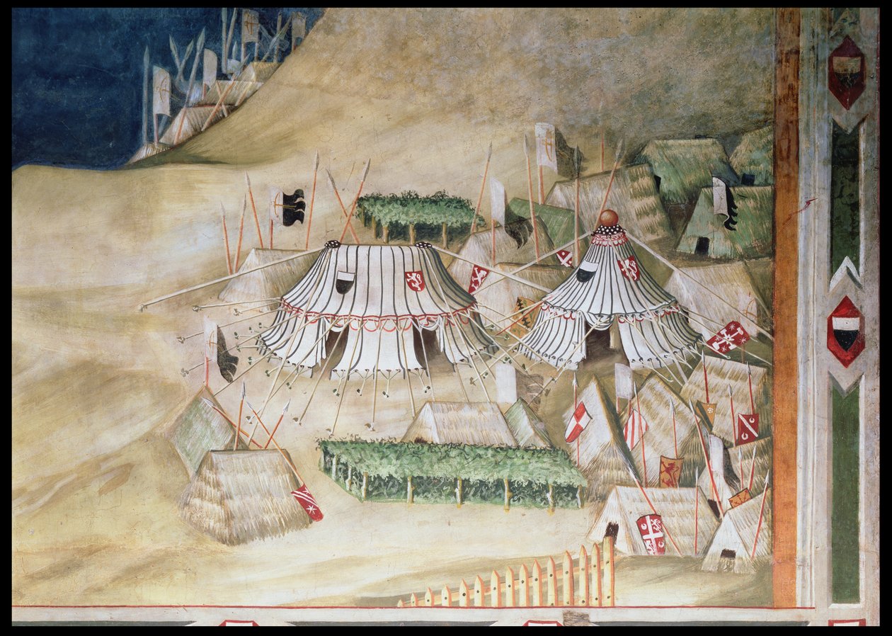 Commemoration of Guidoriccio da Fogliano at the Siege of Montemassi (detail) by Simone Martini
