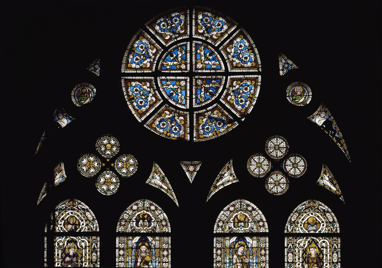 Detail of the Central Rosette with Symbols of the Evangelists by Simone Martini